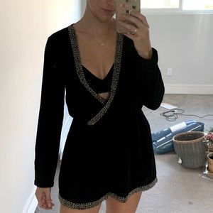 Elegant beaded romper